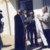 Ny Kardinaly Razaindratandra Armand Gaëtan, manao ny vavaka fitsofan-drano ny tranon'ny RDB, notronin'i Mompera Luca Treglia, Monsenera Félix Rananarivo sy i Mompera Luigi Zuppini